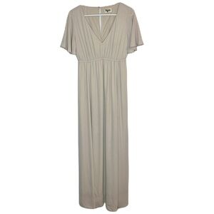 Show Me Your MuMu Emily Empire Maxi Dress Show Me The Ring Crisp Beige Size S